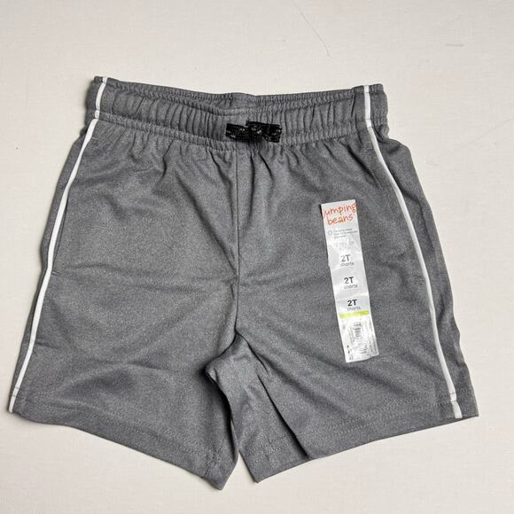 Jumping Beans Boy’s Season Style Summer Drawstring Gray Stripe Shorts Sz 2T - Picture 1 of 8